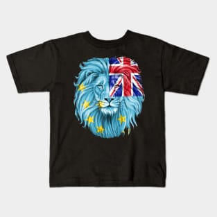 Tuvalu flag - lion Flag Of Tuvalu Kids T-Shirt